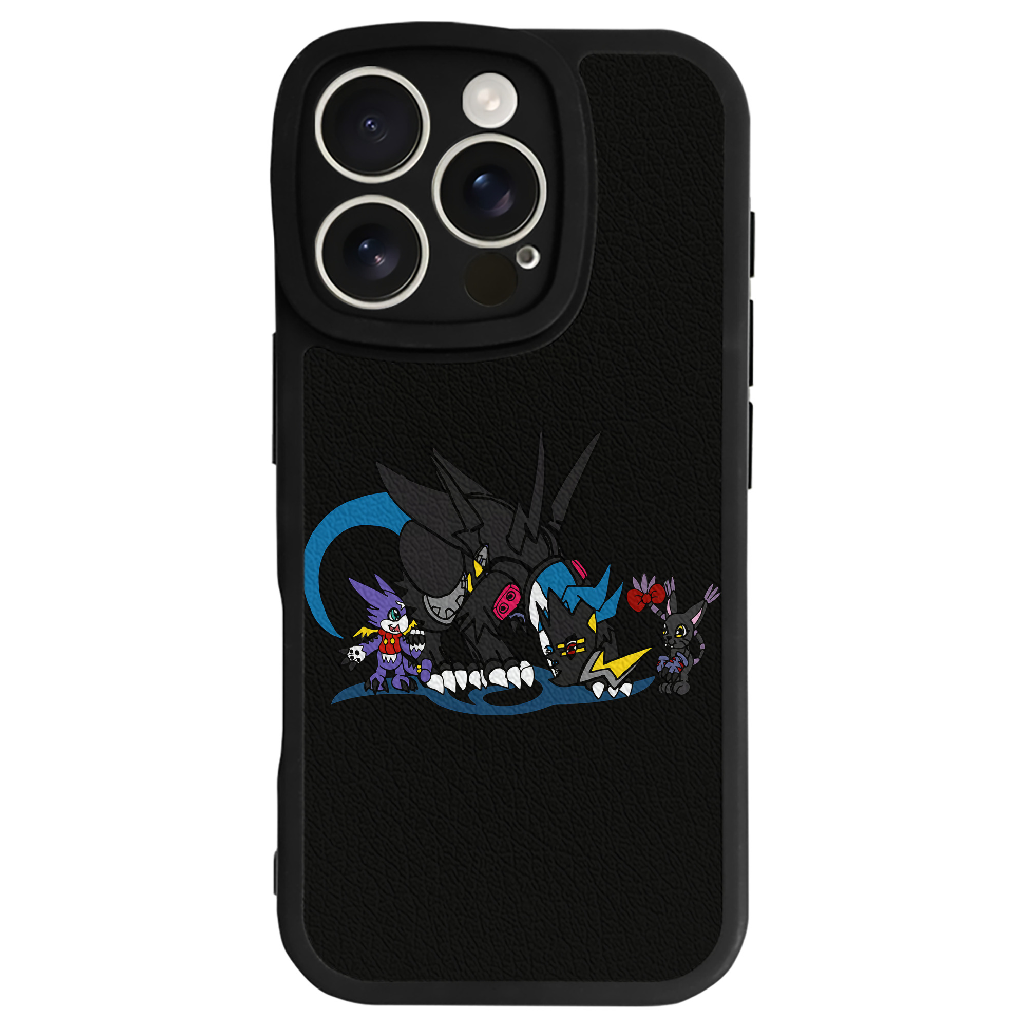 （画像用） Digimon デジタルモンスター/デジモン 【iPhone 16シリーズ対応】シリコンスマホケース（レザー調） 材質：シリコン